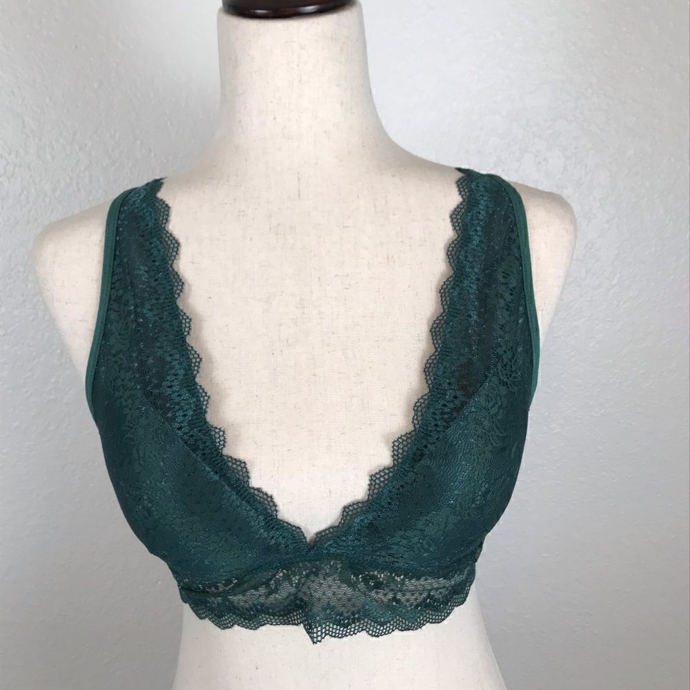 NWOT Daisy Fuentes padded dark green bralette XL‎